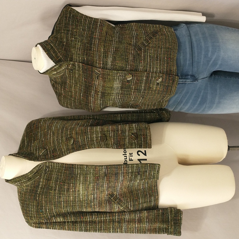 Artist Handwoven Silk Jacket & Vest Set Designer Bibi Stein Weaver USA Made SeeM